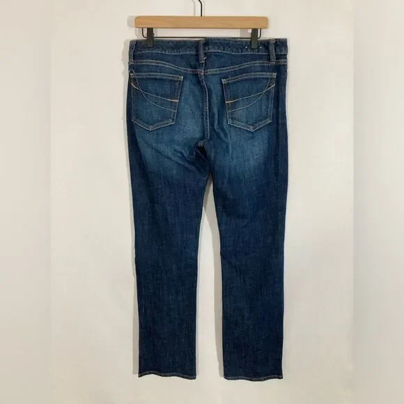 Gap Factory Curvy Jeans Womens 12/31R Low Rise Straight Leg Blue Denim - Picture 2 of 10